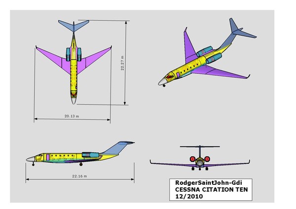 dwg cessna citation jet assembly - Cessna Citation TEN Assembly Model by RodgerSaintJohn